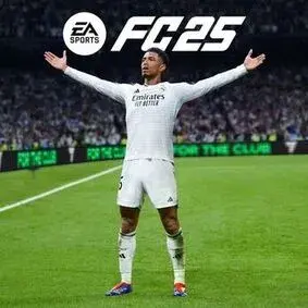 EA SPORTS FC 25 football game image showing a player celebrating on the pitch