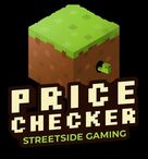 Streetside Gaming Price Checker logo with Minecraft-style grass block