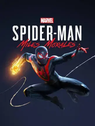Marvel’s Spider-Man: Miles Morales artwork showing Miles Morales swinging with an electrified fist